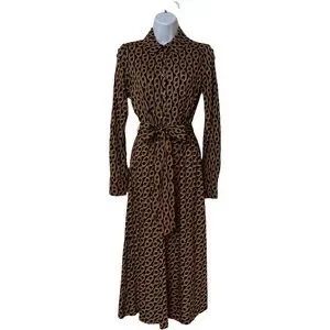 Boden | Dresses | Boden Brown And Black Long Sleeve Aline Dress | Poshmark